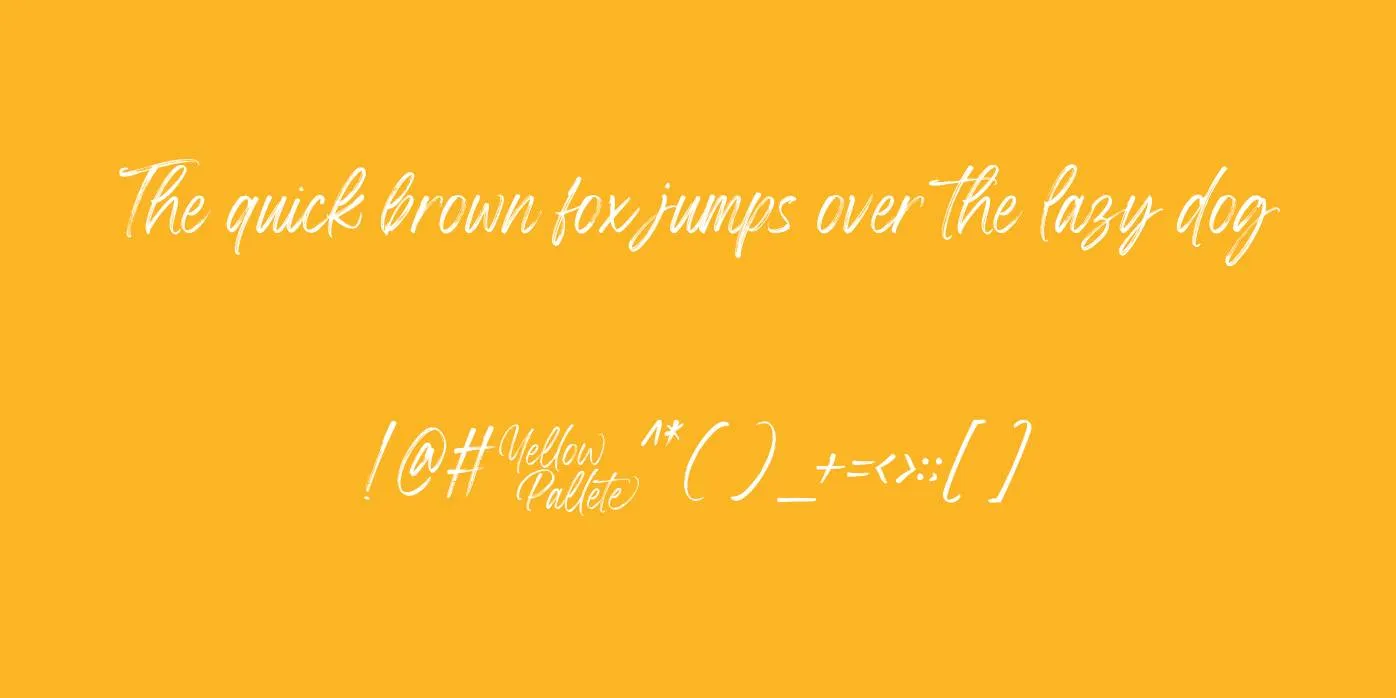 Yellow Palette Font Preview
