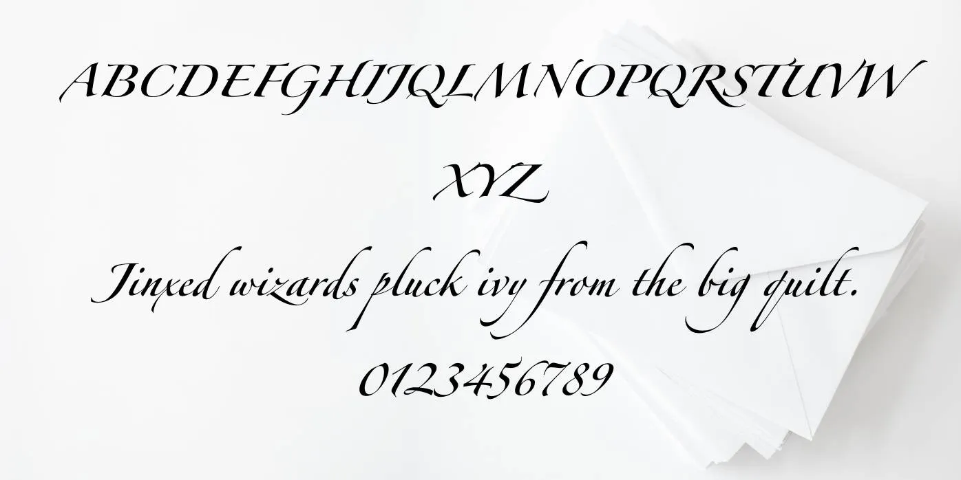 Zapfino Font Preview