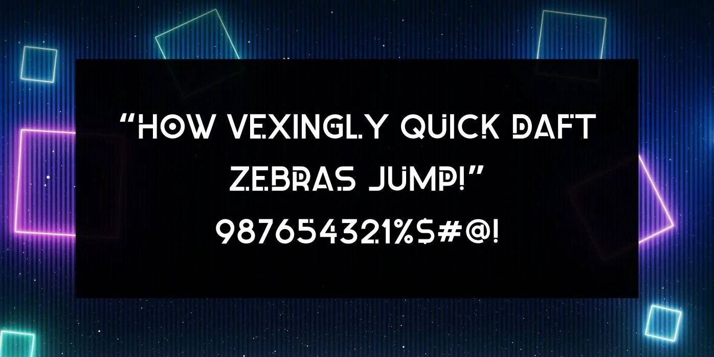 Zexo Font Preview