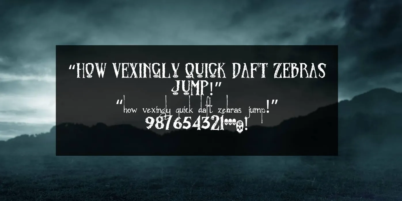 Zombified Font Preview