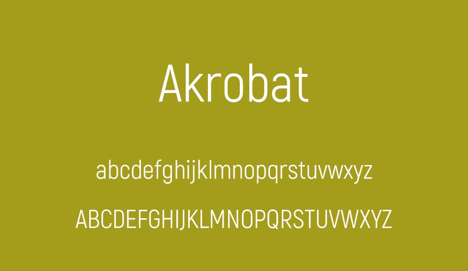 Akrobat Font Free Download