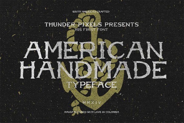 American Handmade Typeface Font
