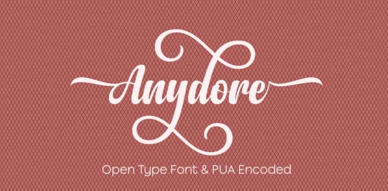 Anydore Script Font Free Download