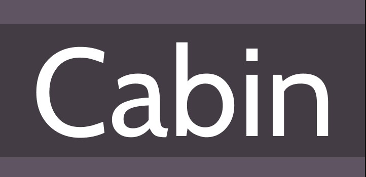 Cabin Font Free Download