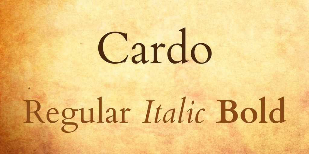 Cardo Font Free Download