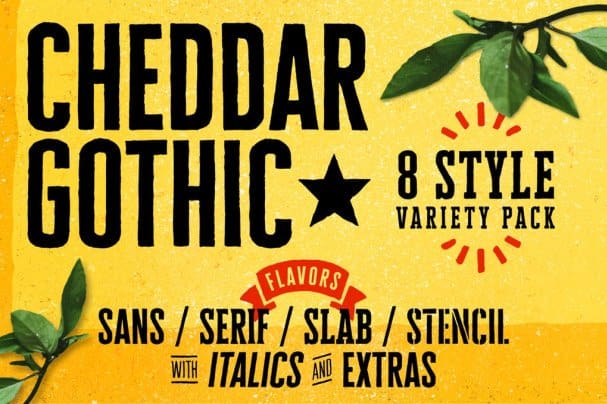 Cheddar Gothic Font Free Download