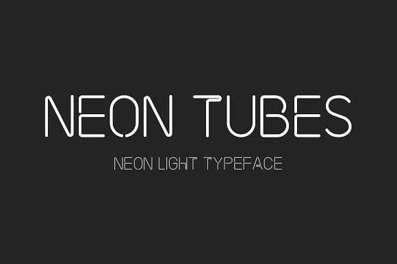Neon Tubes Light Font Free Download