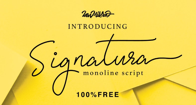 Signatura Monoline Script Font Free Download