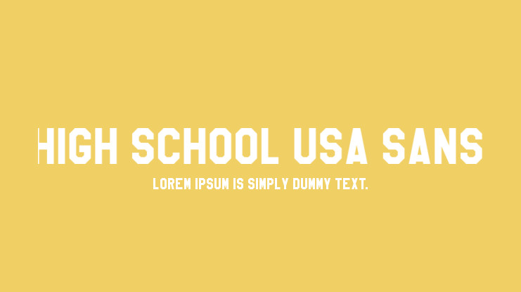 High School Usa Font Free Download
