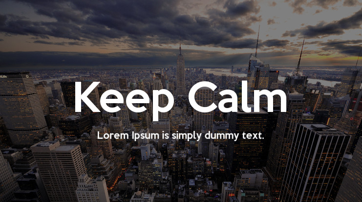 Keep Calm Font Free Download