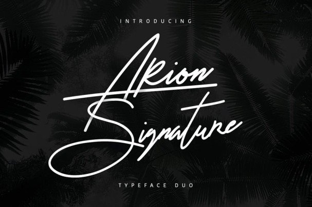 Arion Signature Typeface Font Free Download