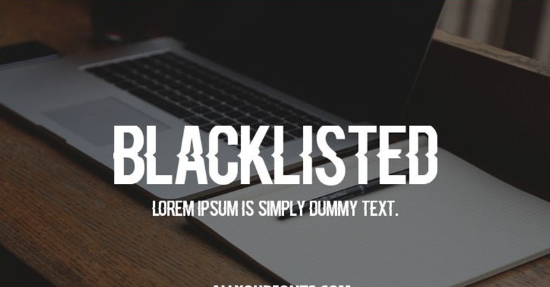 Blacklisted Font Free Download