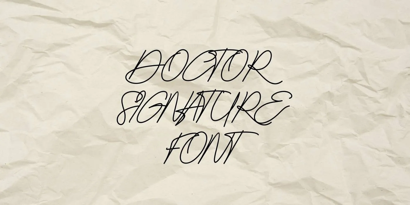 Doctor Signature Font Free Download