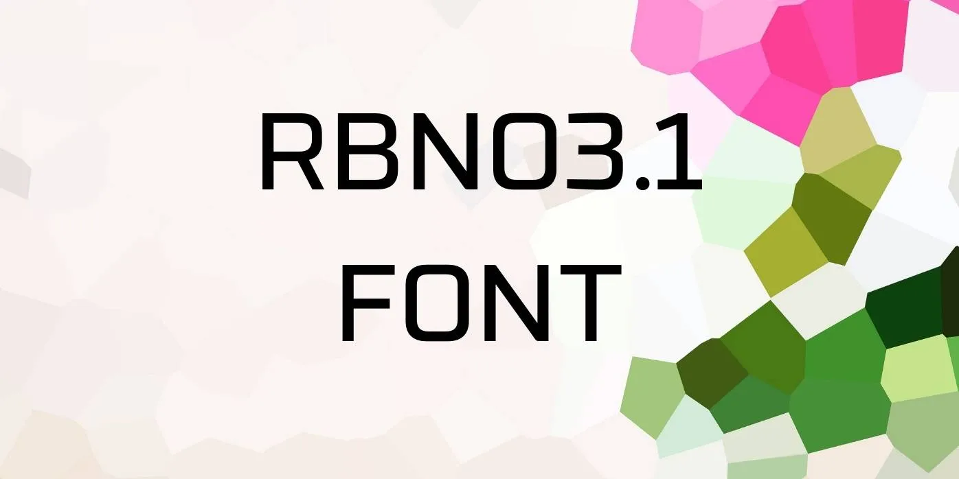 RBNO3.1 Font Free Download