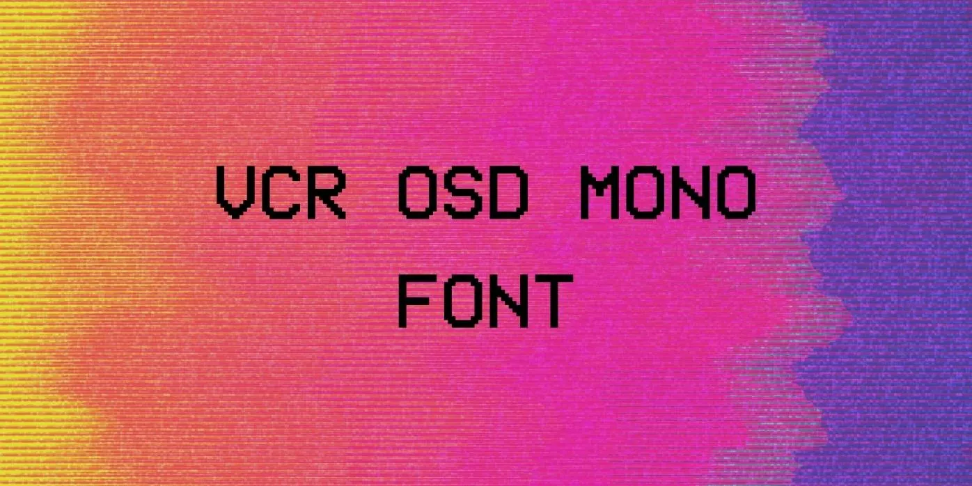 Vcr Osd Mono Font Free Download