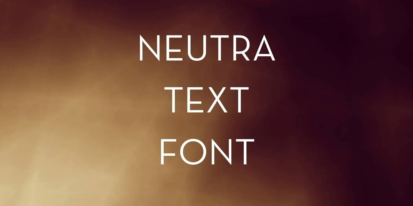 Neutra Text Font Free Download