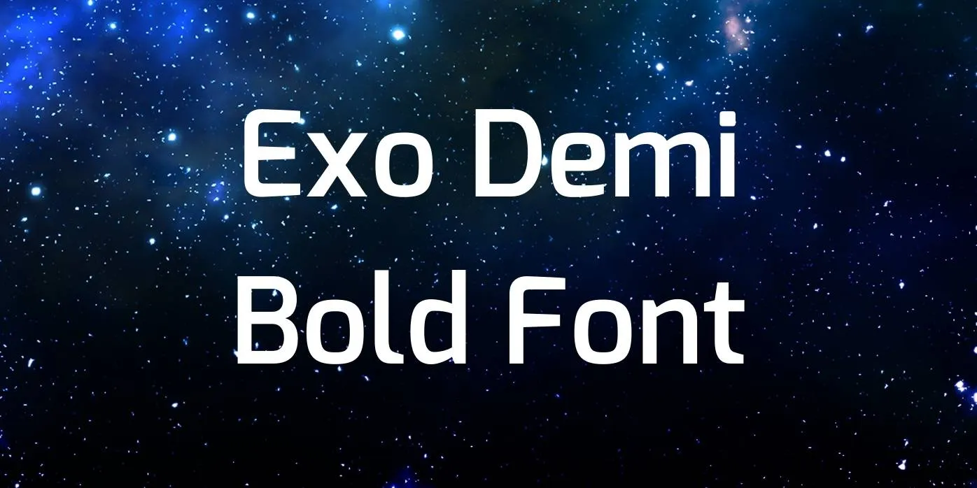 Exo Demi Bold Font Free Download