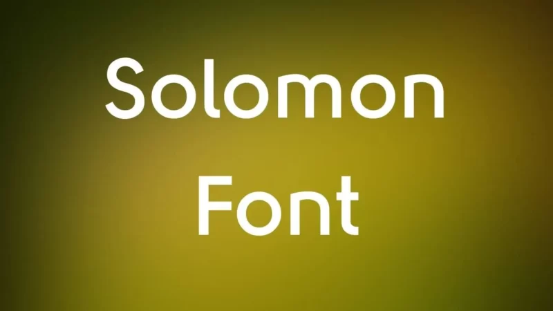 Solomon Font Free Download