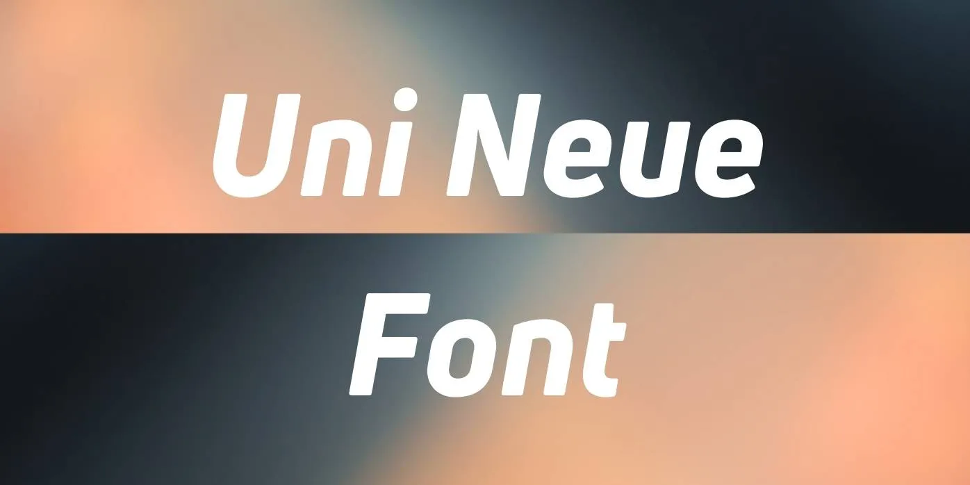 Uni Neue Font Free Download
