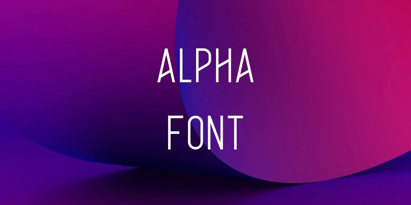 Alpha Font Free Download