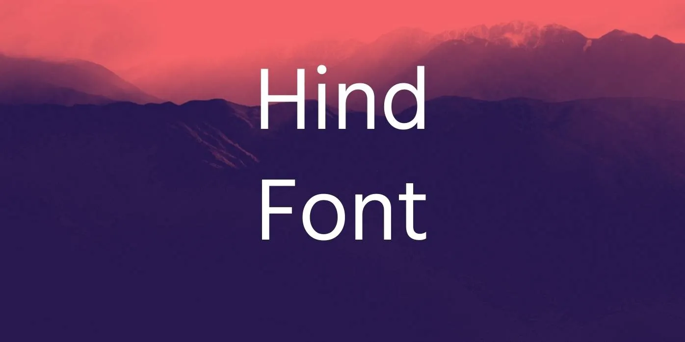 Hind Font Free Download
