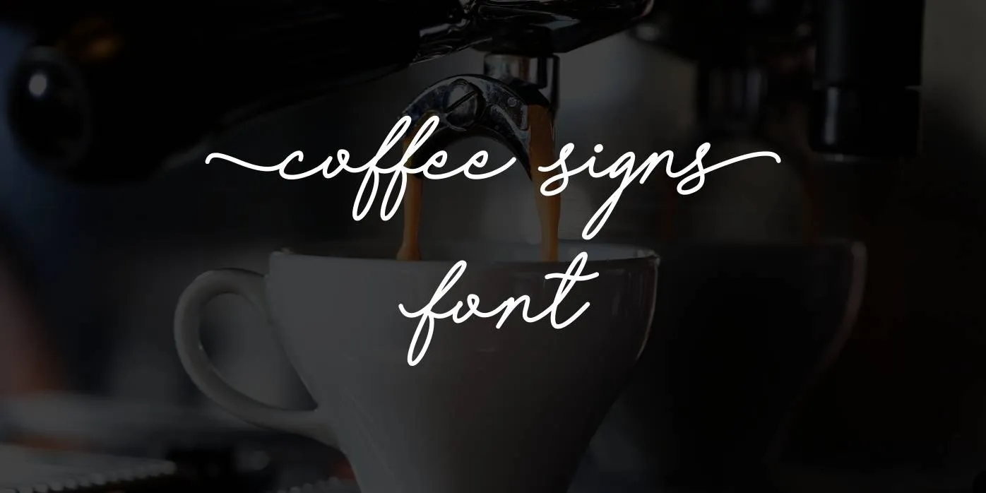 Coffee Signs Font Free Download