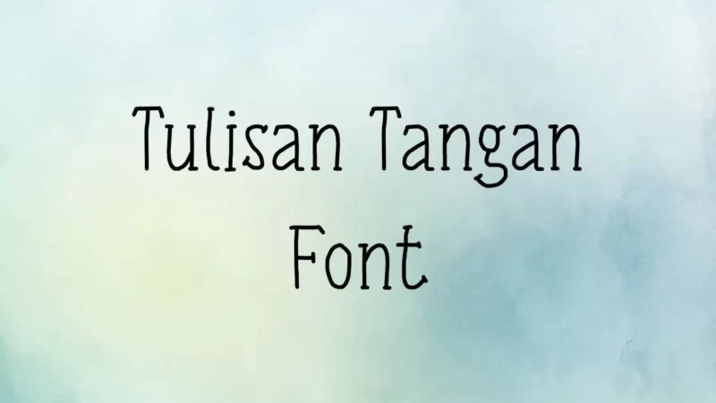 Tulisan Tangan Font Free Download